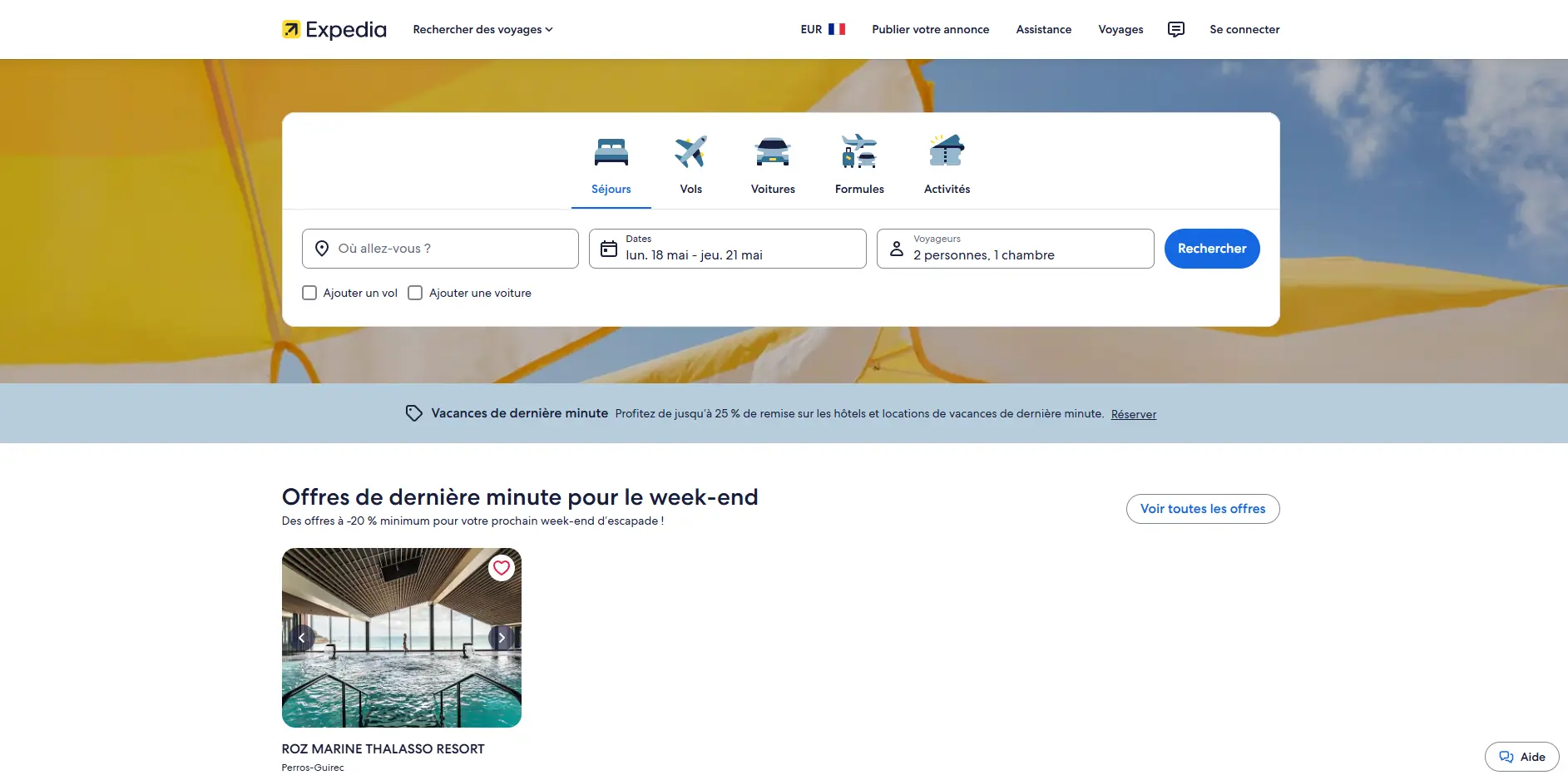 Expedia : réserver un vol, un hôtel ou un package voyage au meilleur prix