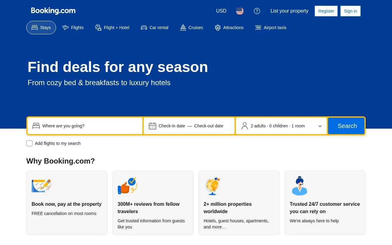 Options de Paiement et Frais sur Booking.com - services client booking