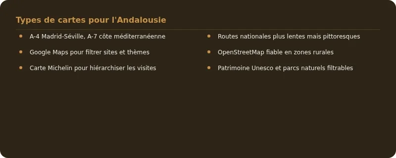 Infographie carte andalousie