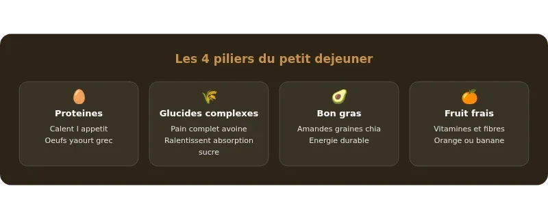 Infographie petit dejeuner ideale