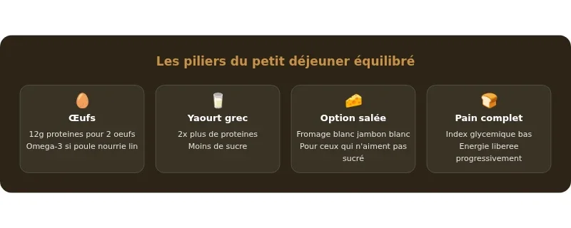 Infographie petit dejeuner ideale