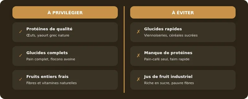 Infographie petit dejeuner ideale