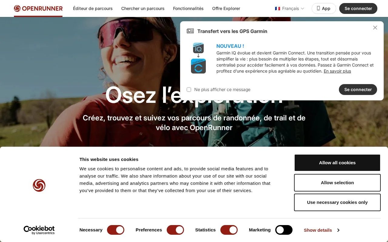 OpenRunner : planificateur d&rsquo;itinéraires vélo, rando et trail